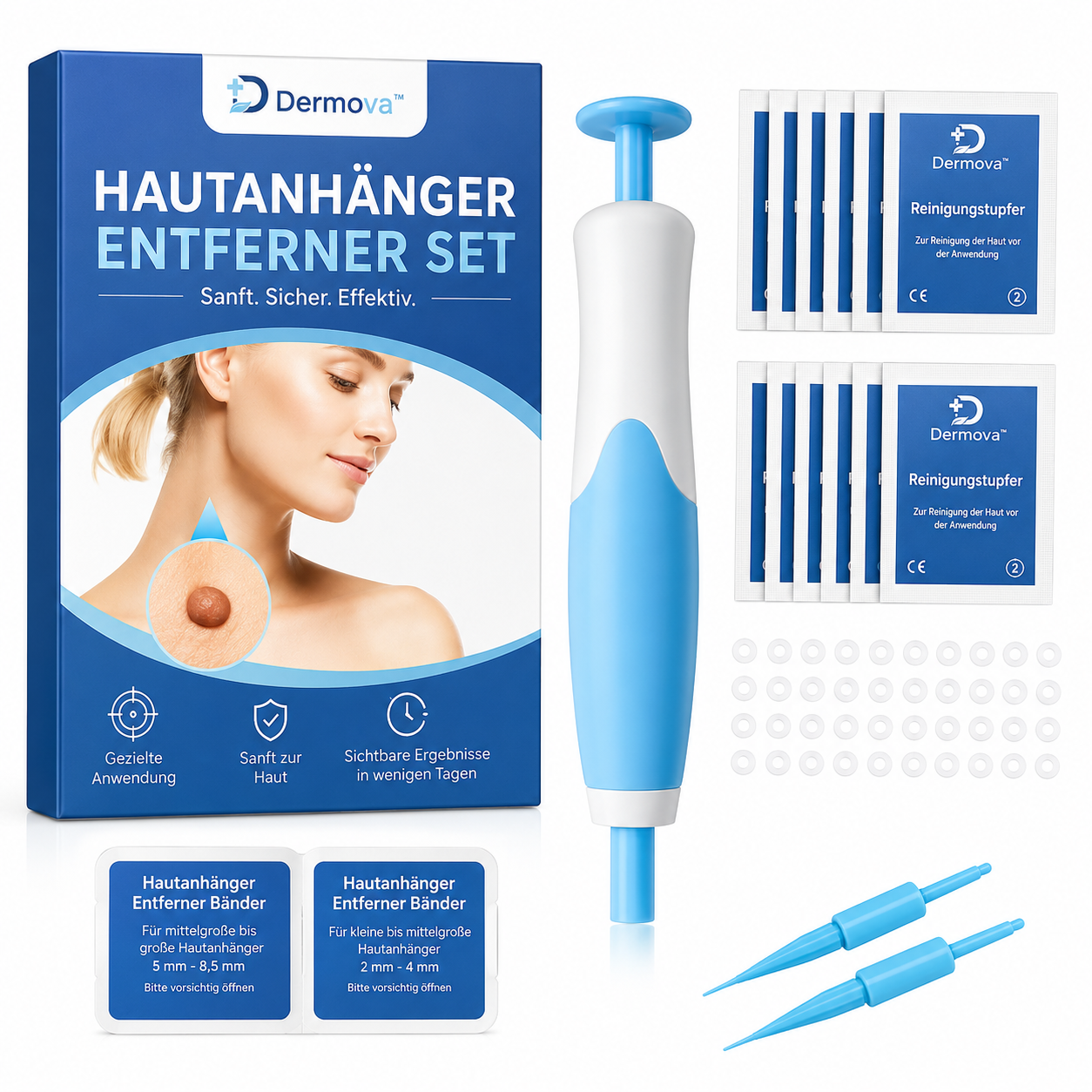 Schmerzfreies Hautanhängsel-Set